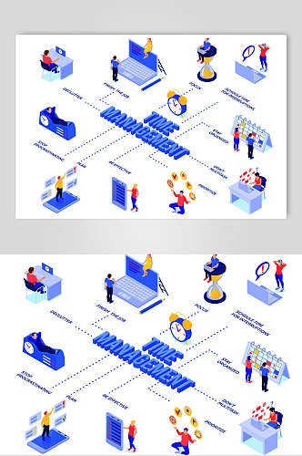 办公室时间管理设计素材