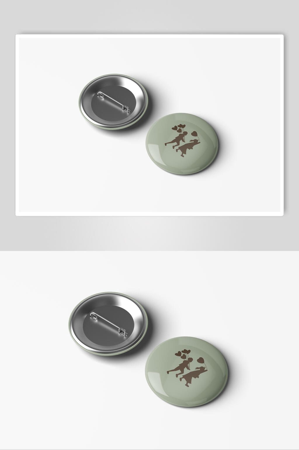 文创胸针LOGO展示样机效果图素材