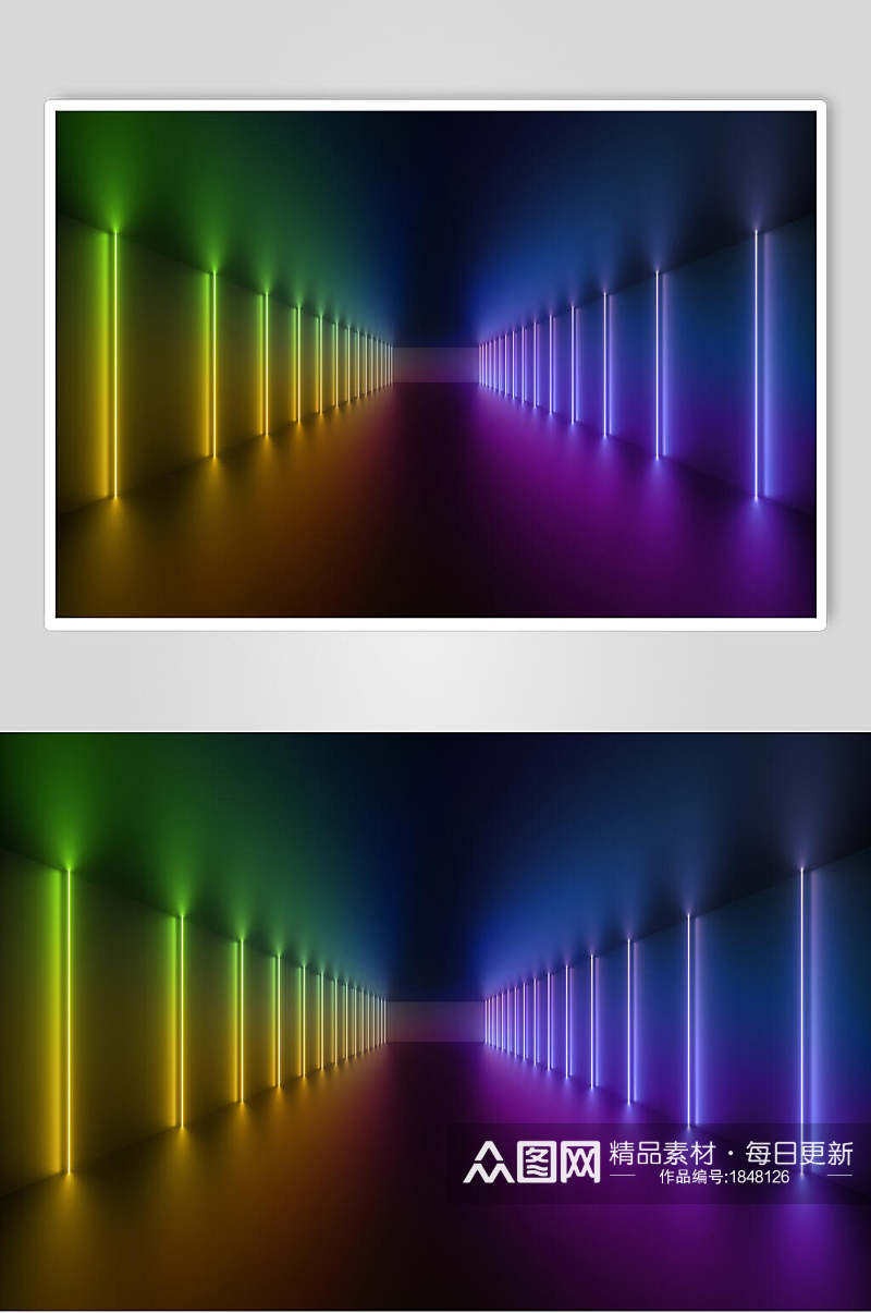炫彩空间光线折射光效图片素材
