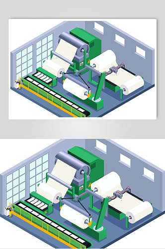 机器自动卷纸制造设计素材