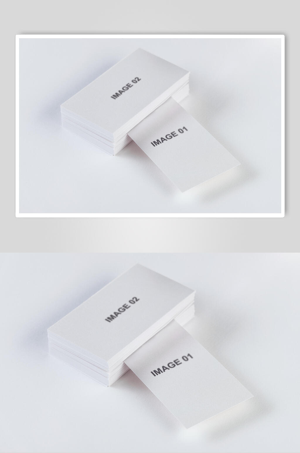 白色名片LOGO展示样机效果图素材