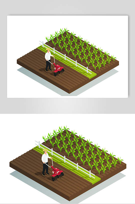 耕地运作设计元素素材