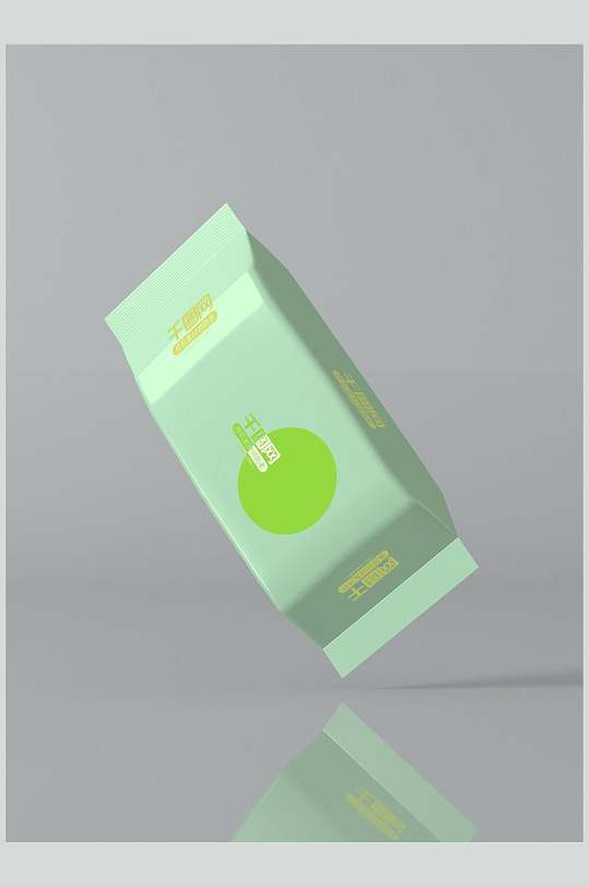 清新简约洗脸巾纸巾包装样机效果图