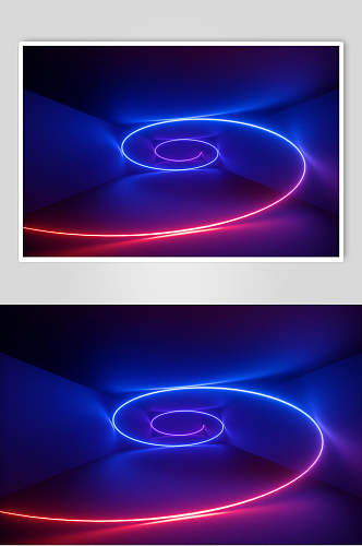 漩涡形状空间光线折射光效图片