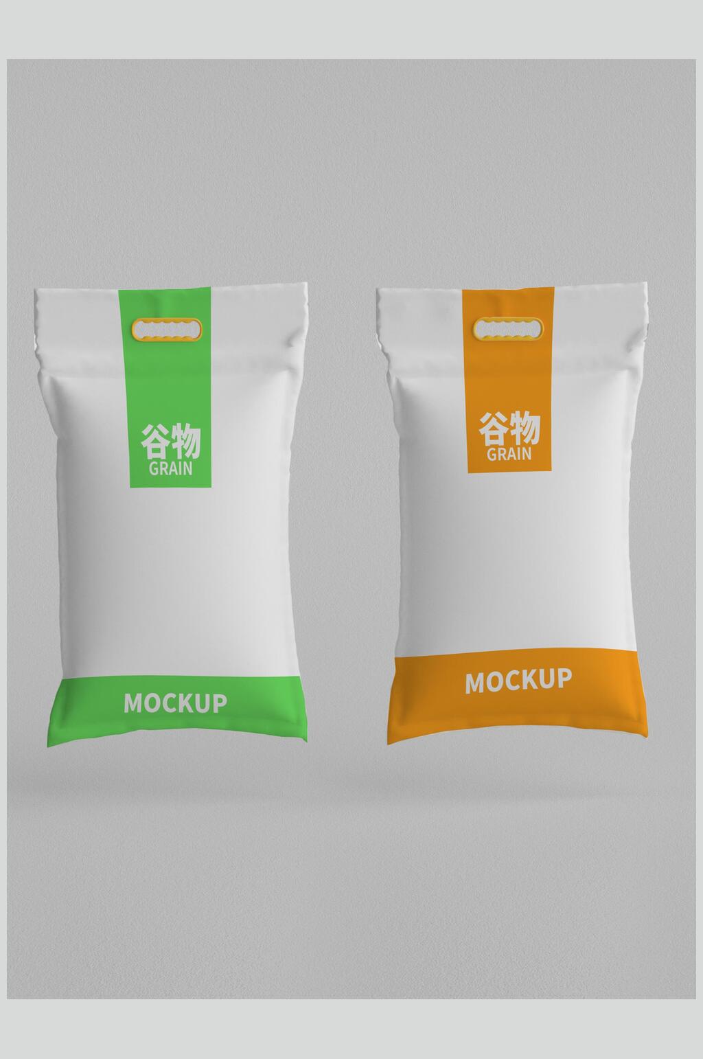 谷物食品包装袋样机效果图素材