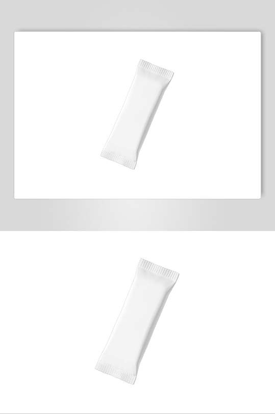 白色长条形食品包装样机效果图