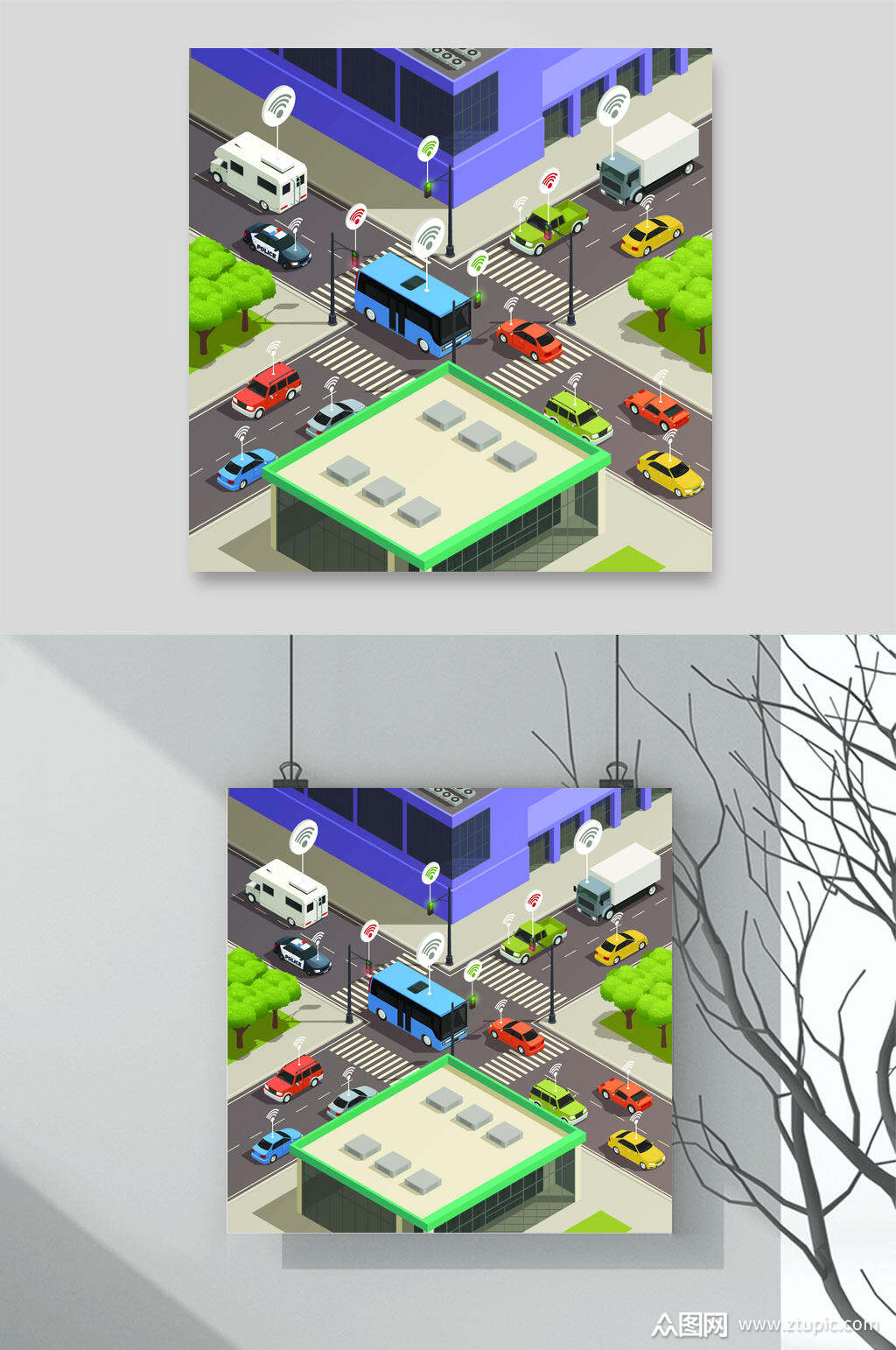 车水马龙的交通素材素材