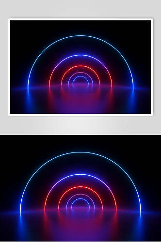 霓虹灯空间光线折射光效图片