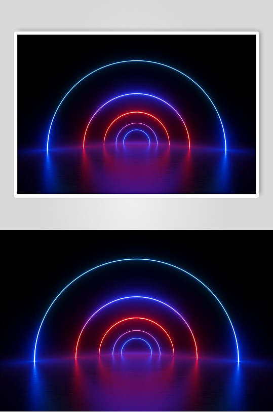 霓虹灯空间光线折射光效图片