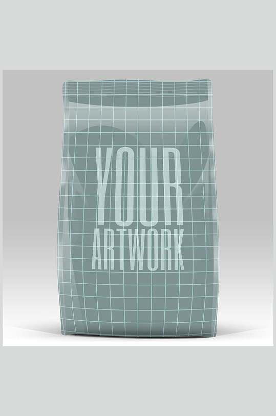 透明咖啡包装袋样机效果图