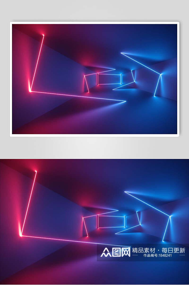 创意线条扭曲空间光线折射光效图片素材
