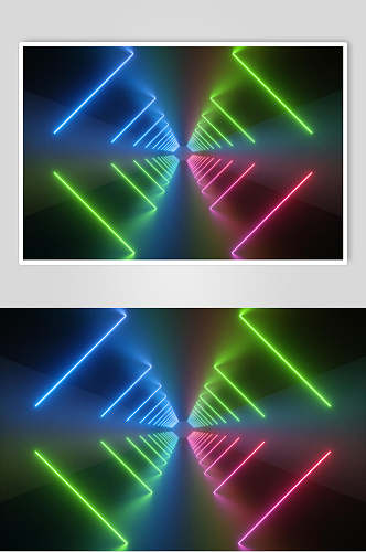 动感空间光线折射光效图片