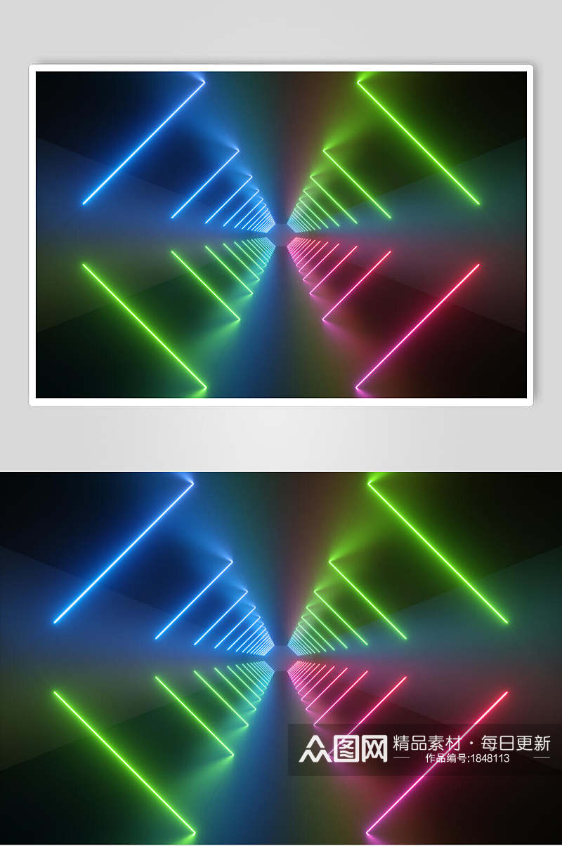 动感空间光线折射光效图片素材