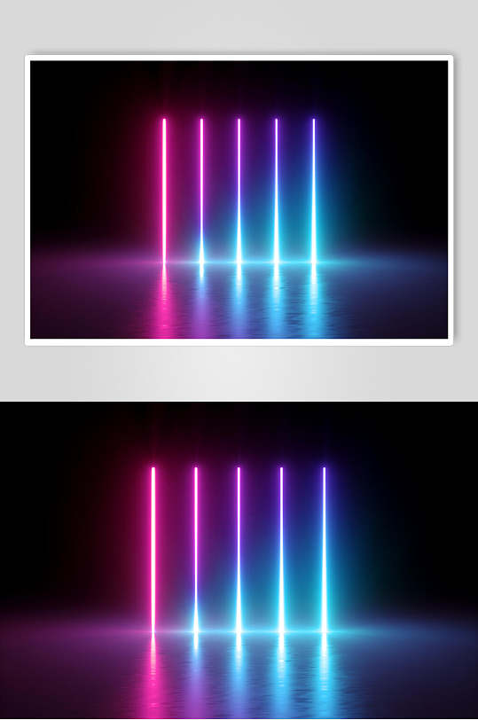 多彩空间光线折射光效图片
