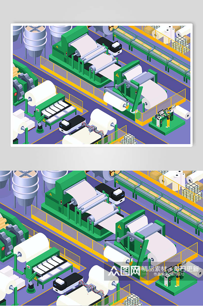 造纸厂流水线素材素材