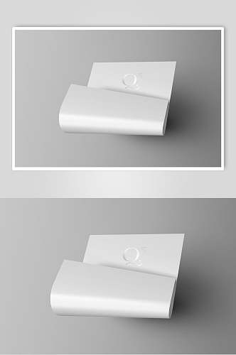 白色纸盒模型传单样机效果图
