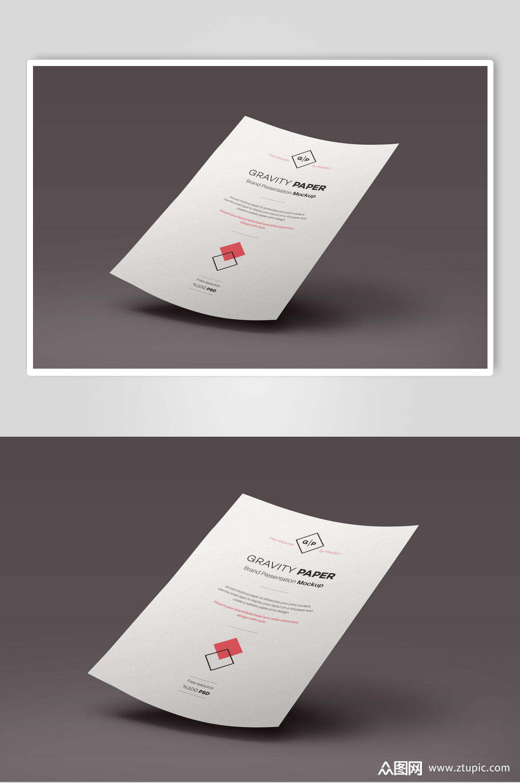 正式简约传单单页样机效果图