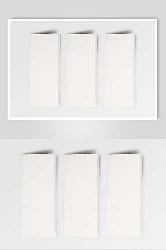 三本空白折页宣传单样机封面效果图