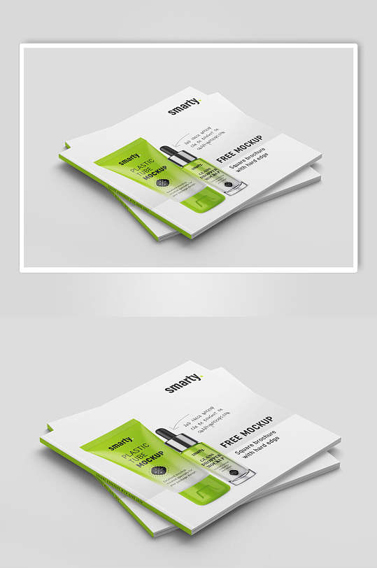 方形画册样机效果图-众图网