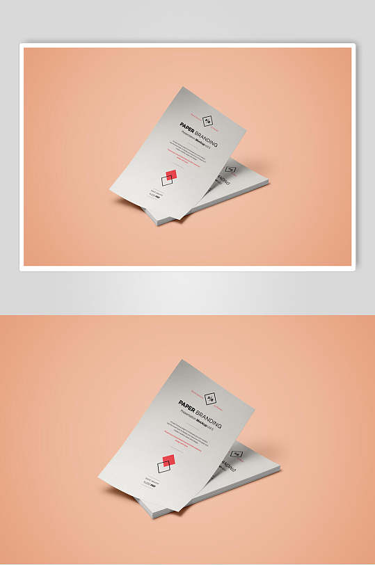 清新简洁单页宣传单样机效果图-众图网