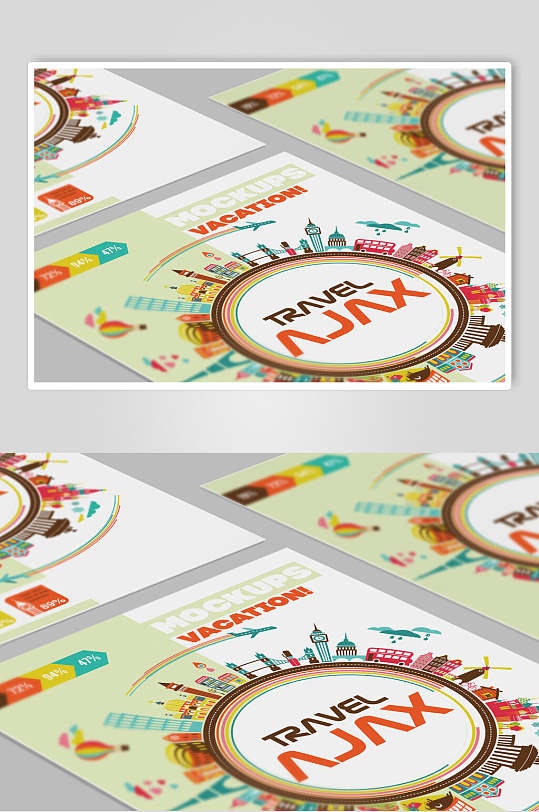 个性创意单页宣传单样机效果图