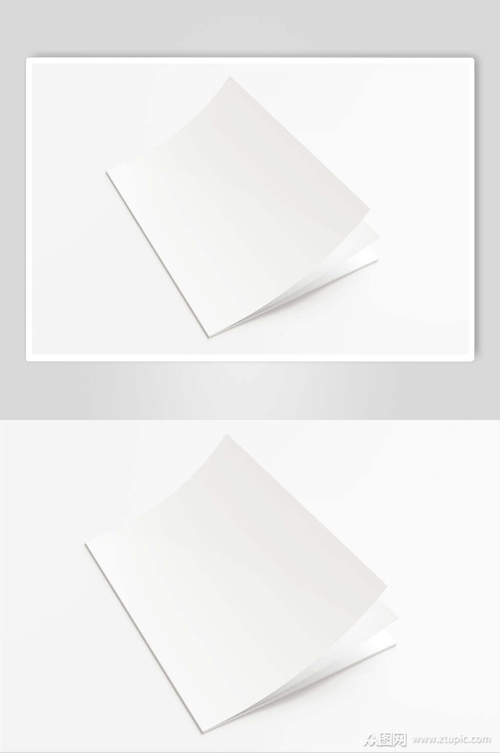 骑马钉装画册书籍翻页样机效果图模板下载-编号1879529-众图网