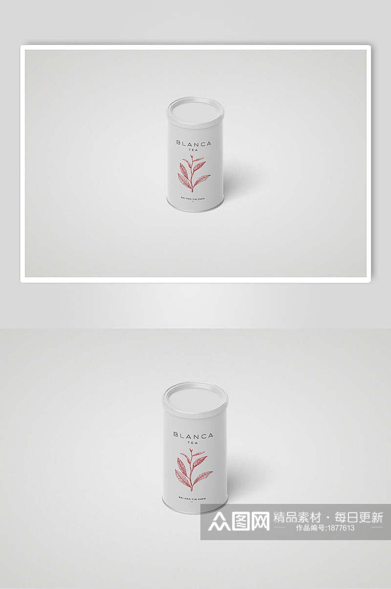圆形食品罐子包装LOGO展示样机效果图素材