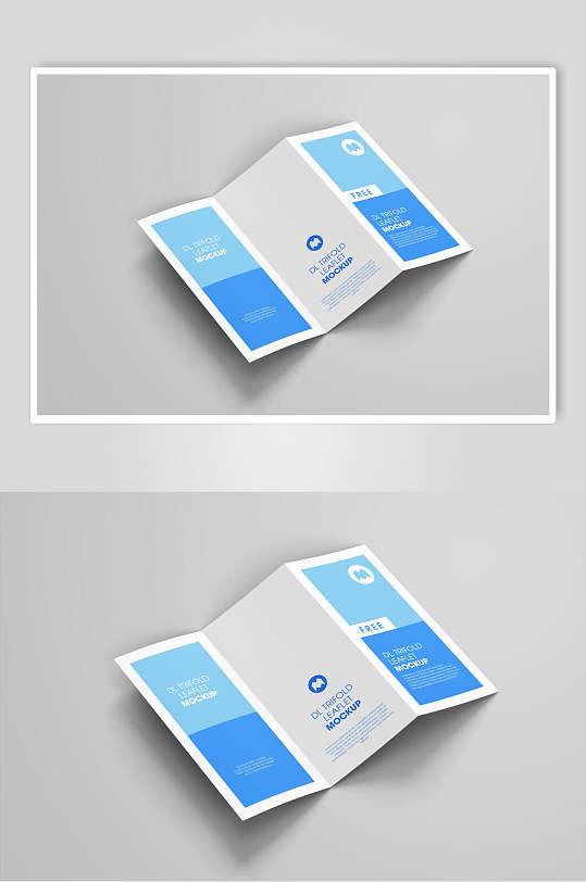 三折页样机正面效果图-众图网