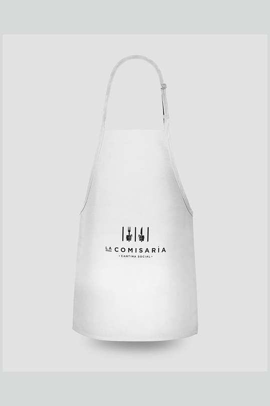 长款白色围裙样机贴图效果图