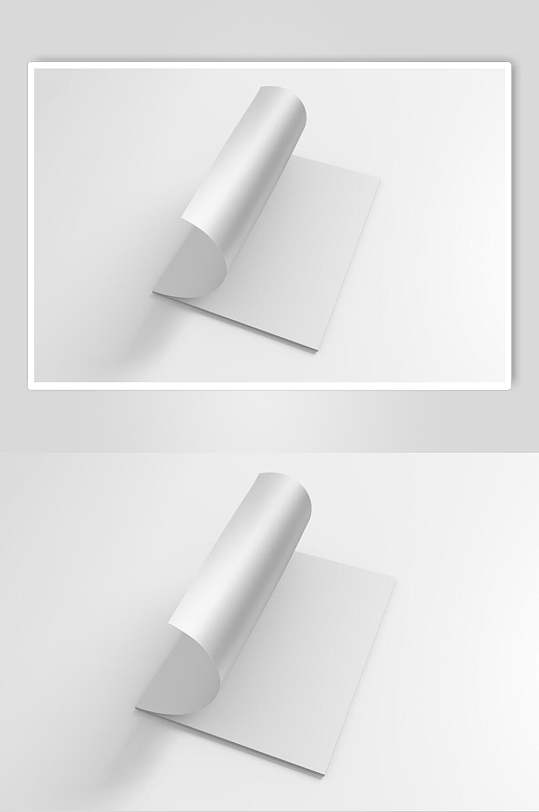 胶装画册封面翻页样机效果图