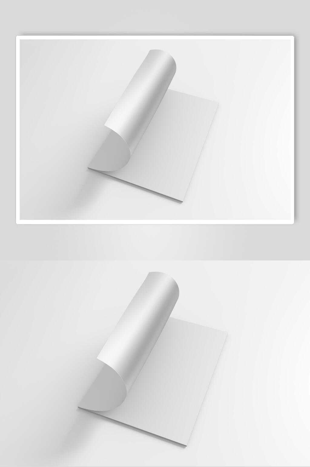 杂志画册翻页样机效果图设计