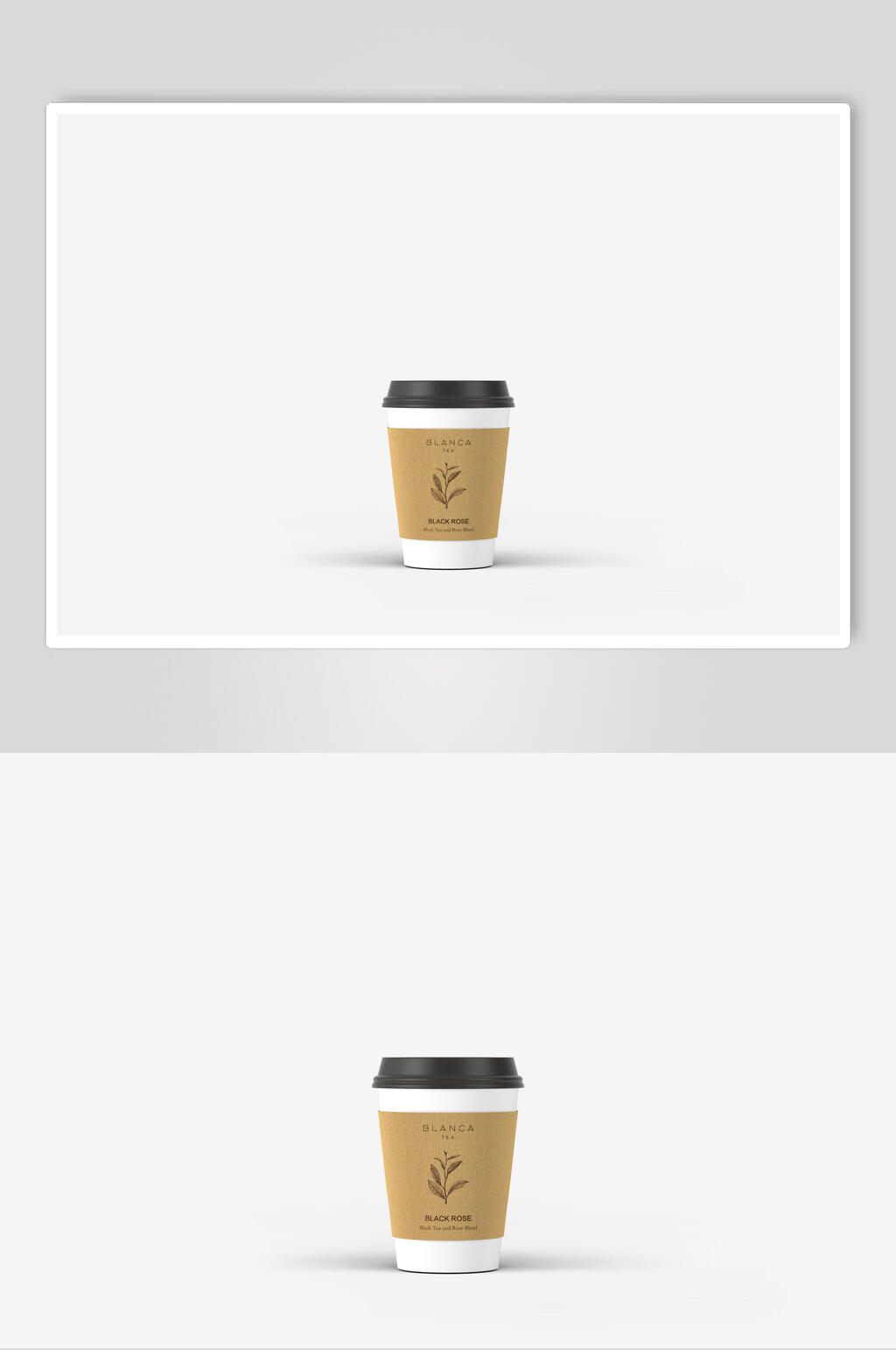 咖啡下午茶包装标签LOGO展示样机效果图素材