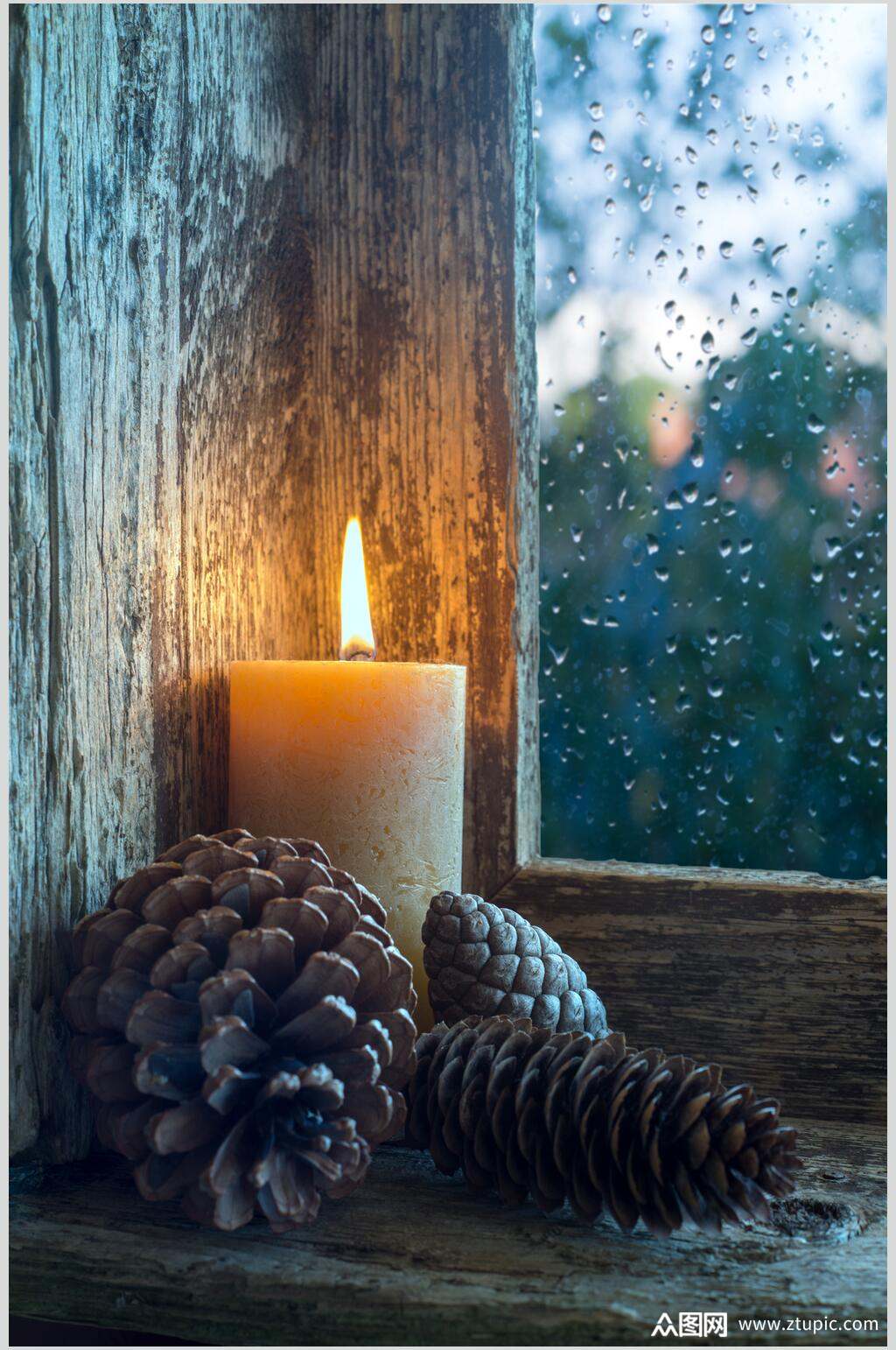 温馨烛光蜡烛摄影背景图片