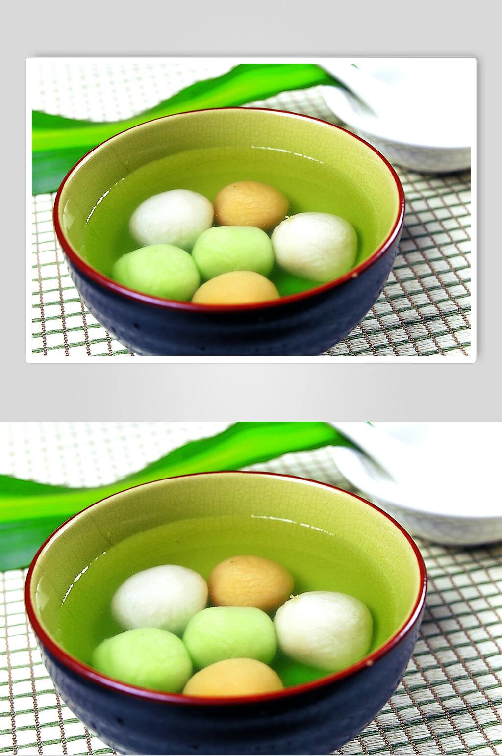 三色赖汤圆美食高清图片素材