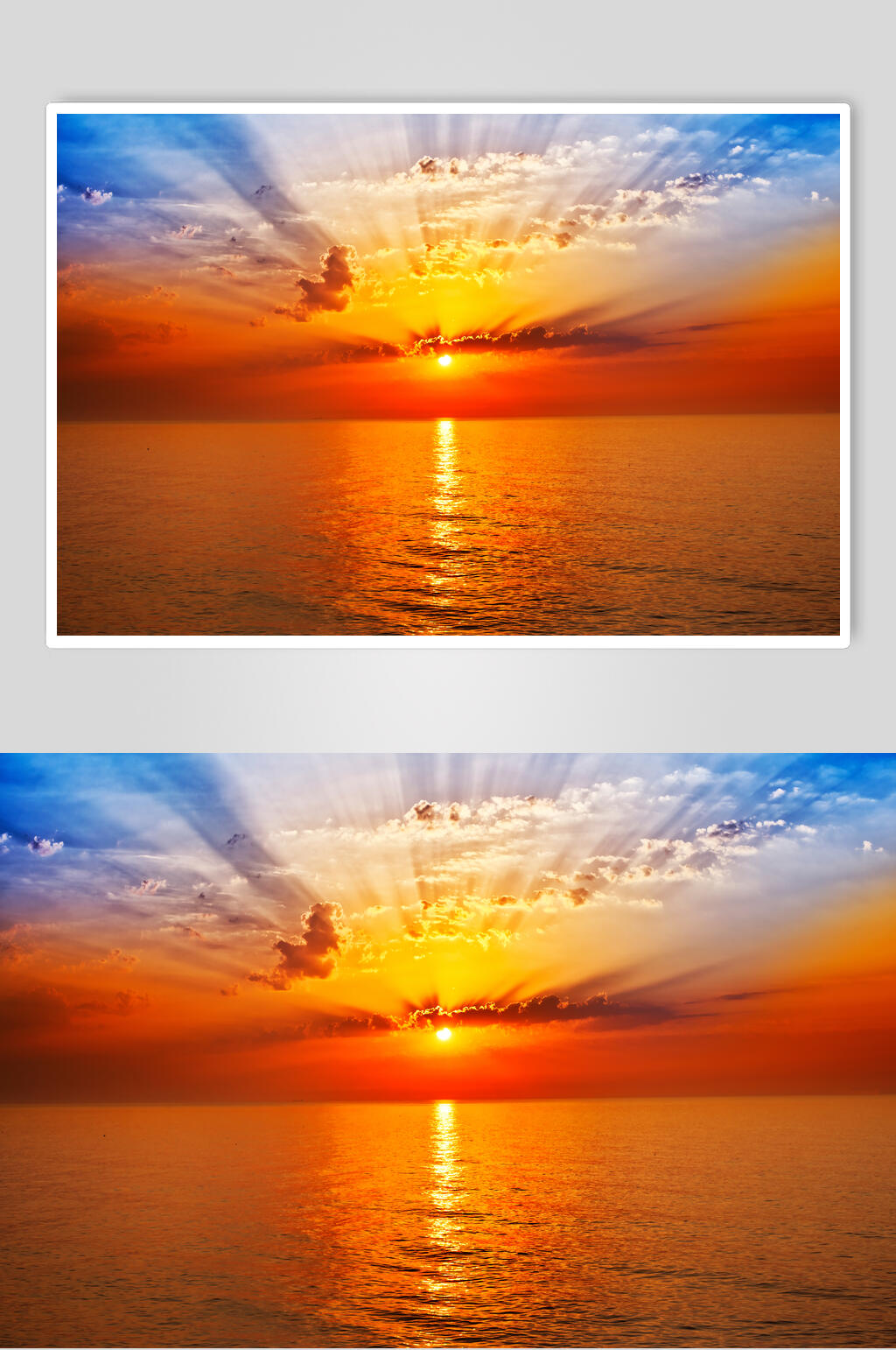 霞光万丈夕阳朝霞高清图片素材