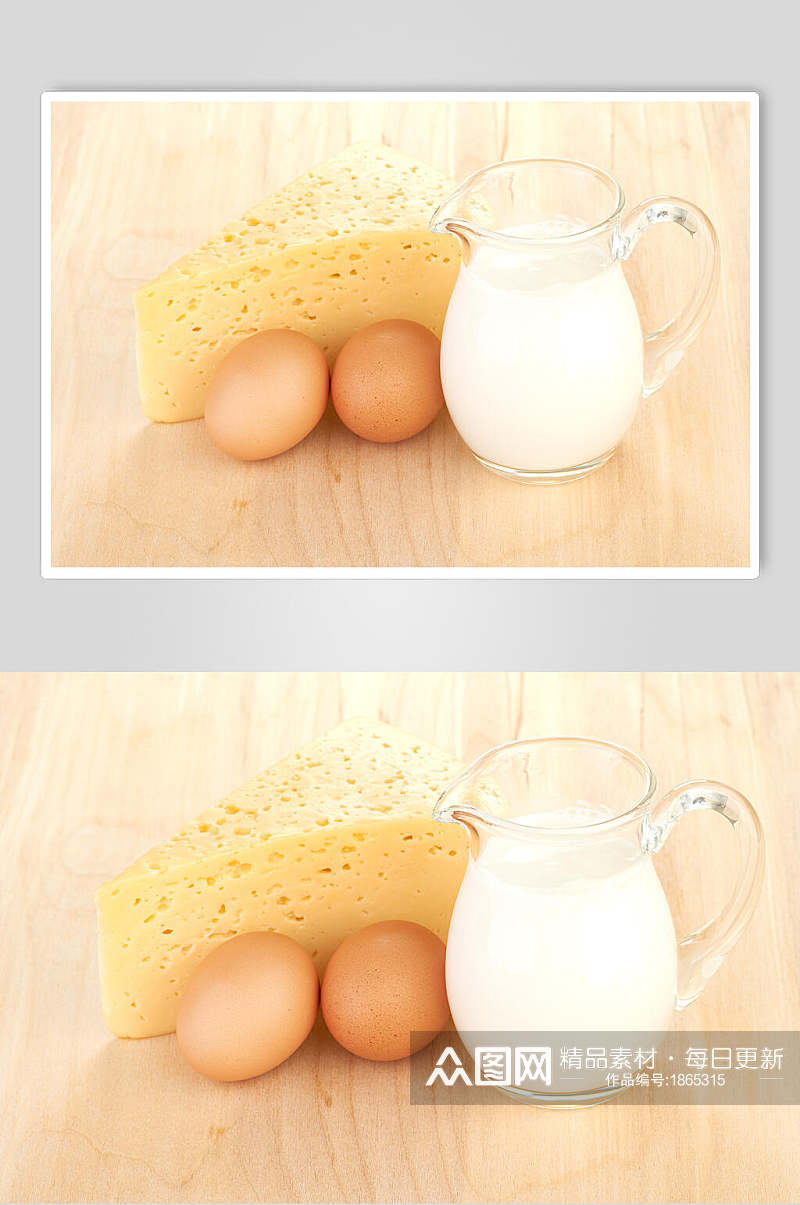 鸡蛋牛奶蛋糕图片素材