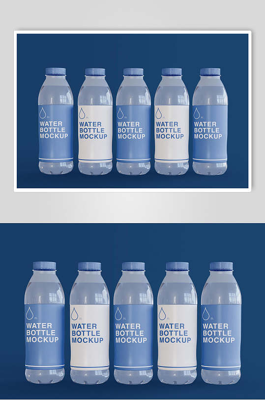 简约文创矿泉水瓶样机效果图
