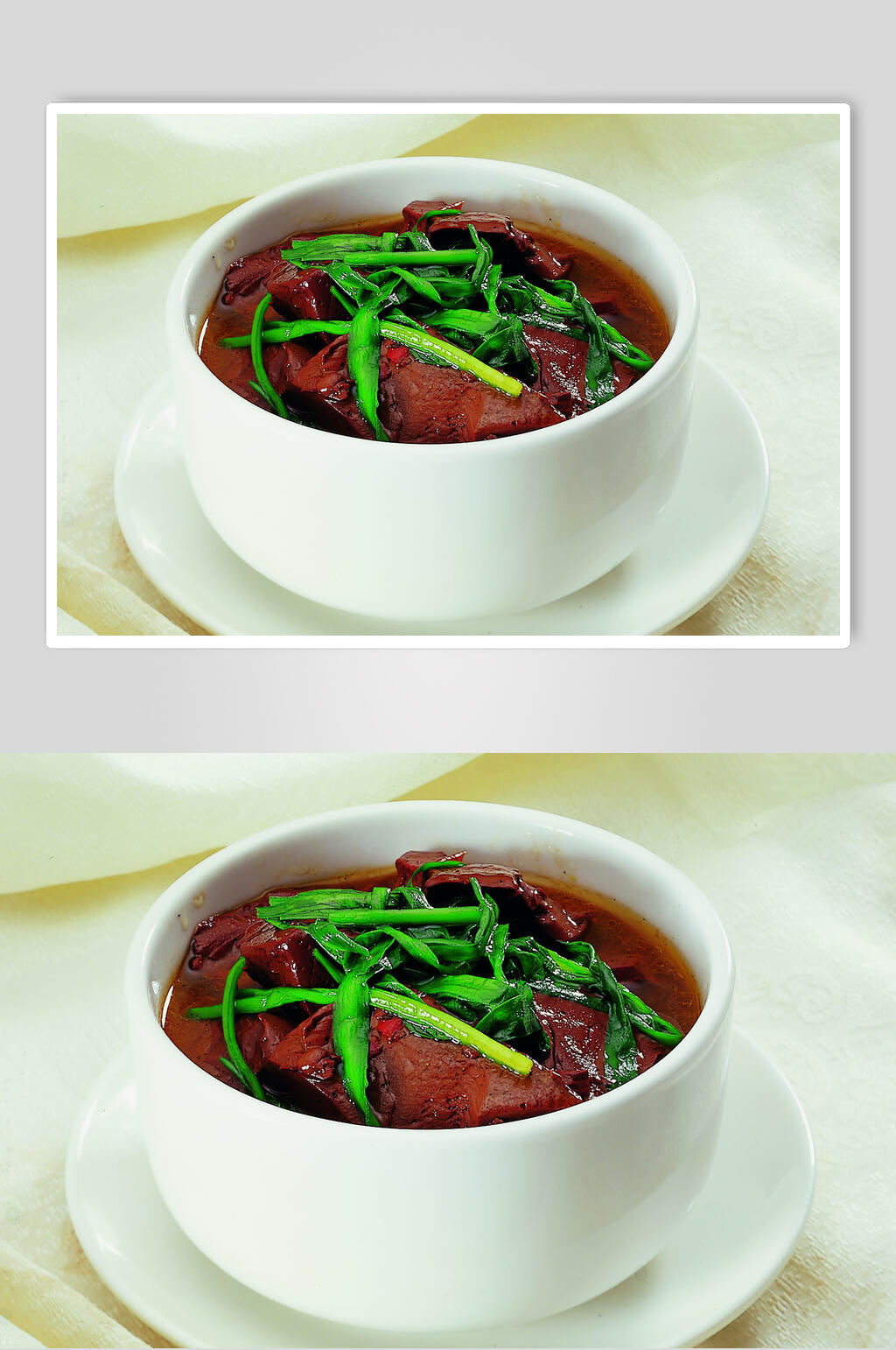 韭菜猪红美食高清图片素材