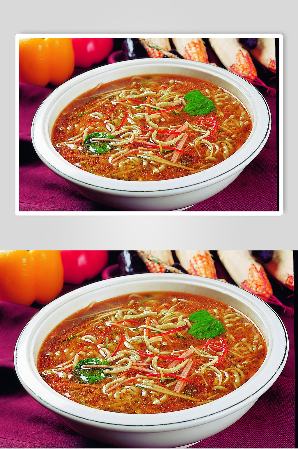 关公酸汤豆面美食高清图片素材