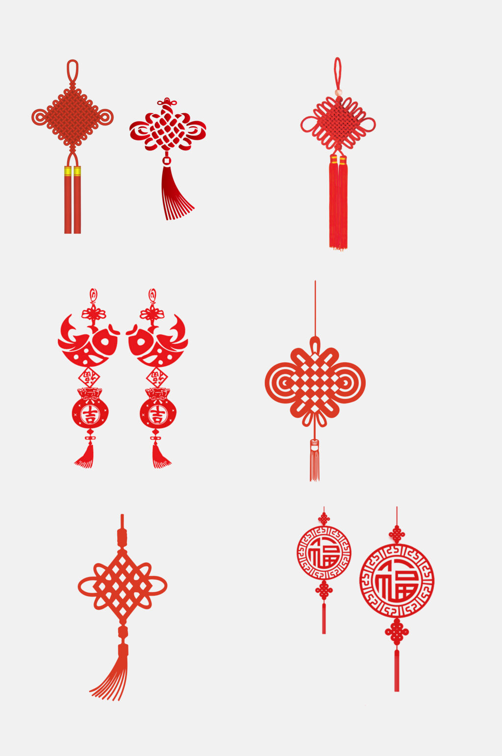中式喜庆中国结免抠设计元素