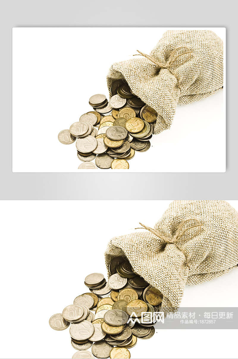 投资金融金币摄影元素图片素材