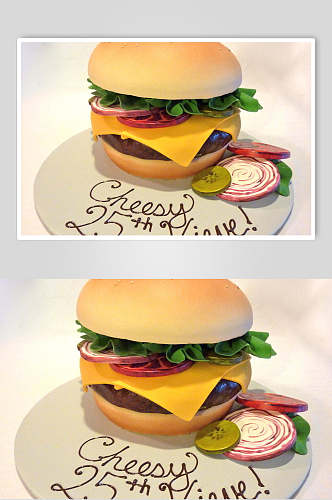 油炸食品汉堡摄影元素图片