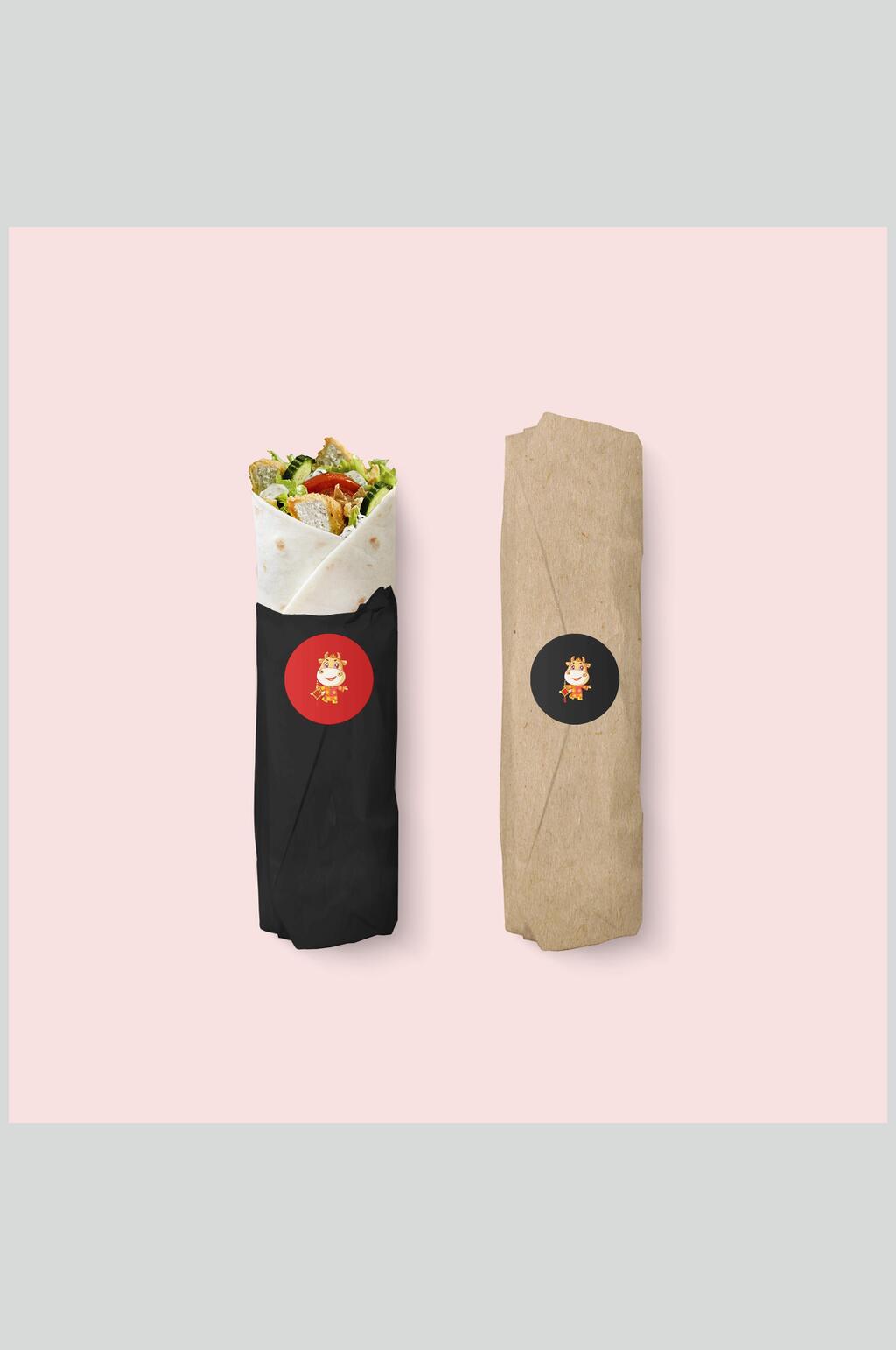 春卷包装餐厅整套VI样机效果图素材