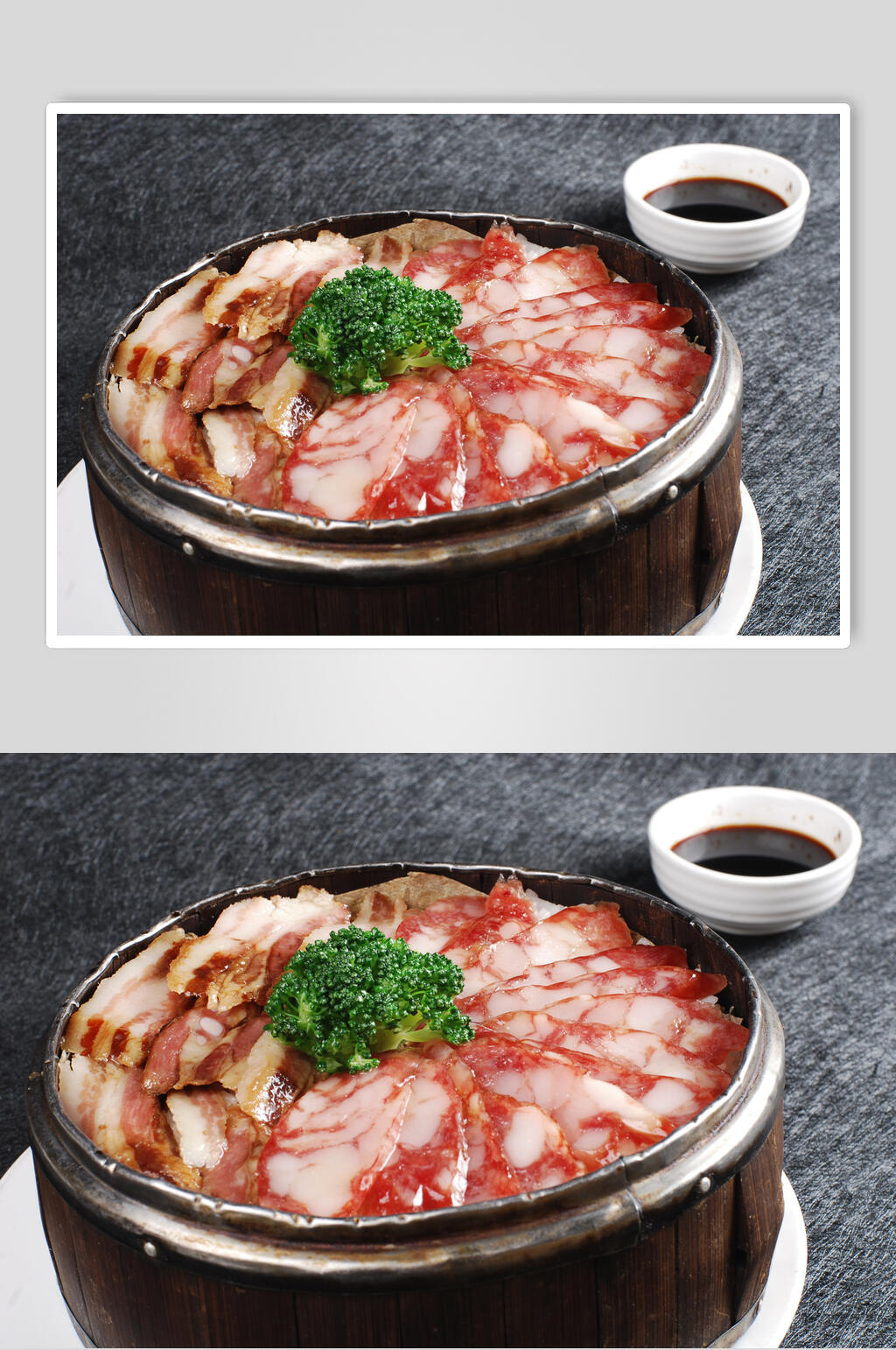 广东腊味蒸饭食品高清图片素材