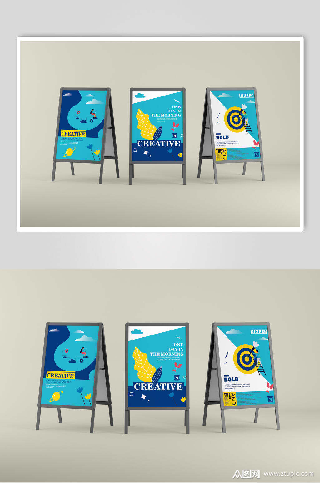 展台展牌样机效果图模板下载-编号1910932-众图网