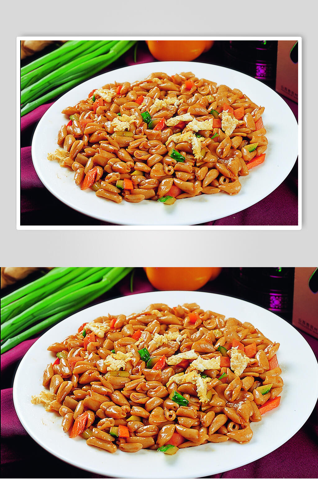 炒芥面猫耳朵美食高清图片素材