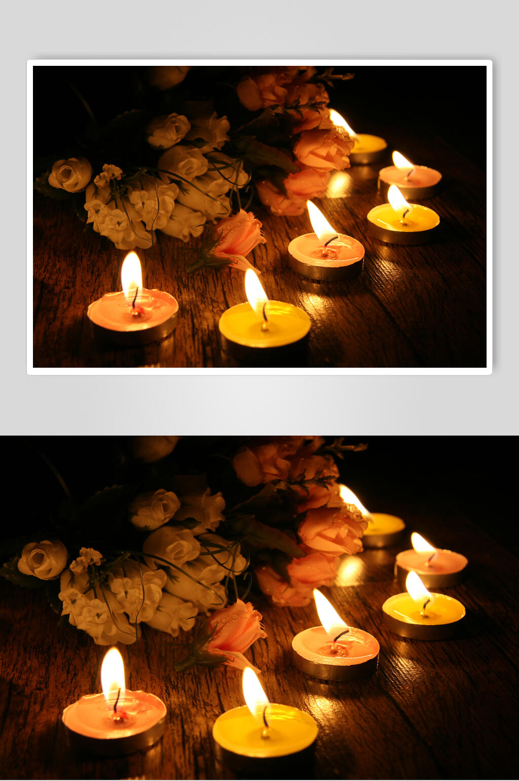 祭奠的蜡烛祈祷图片