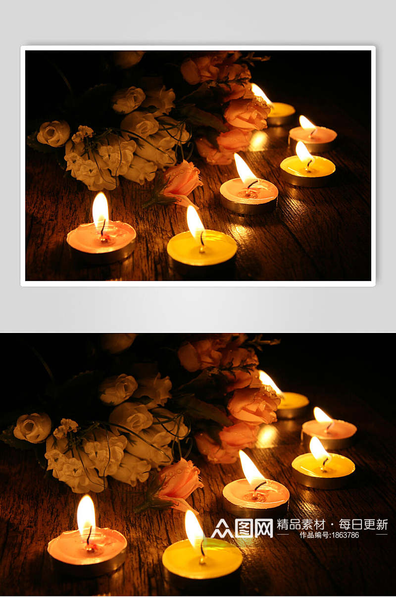 祈祷烛光蜡烛图片素材