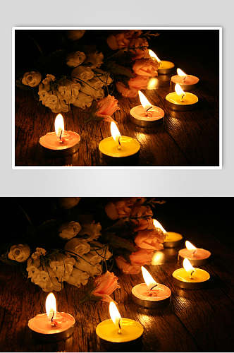 祈祷烛光蜡烛图片