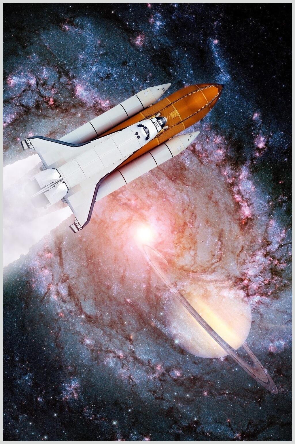 太空人造卫星发射高清图片素材